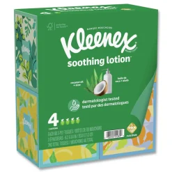Kleenex Soothing Lotion 3-Ply Facial Tissue - White (8/Carton)