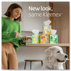 Kleenex Soothing Lotion 3-Ply Facial Tissue - White (8/Carton)