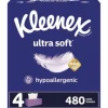 Kleenex Ultra Soft 3-Ply Facial Tissue - White (8/Carton)
