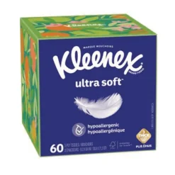 Kleenex Ultra Soft 3-Ply Facial Tissue - White (18/Carton)