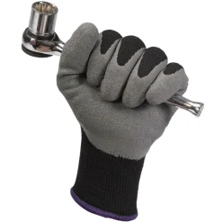 KleenGuard 12 Pairs/Pack KleenGuard G40 Multi-Purpose Latex Coated Gloves - Size 8, Black/Gray