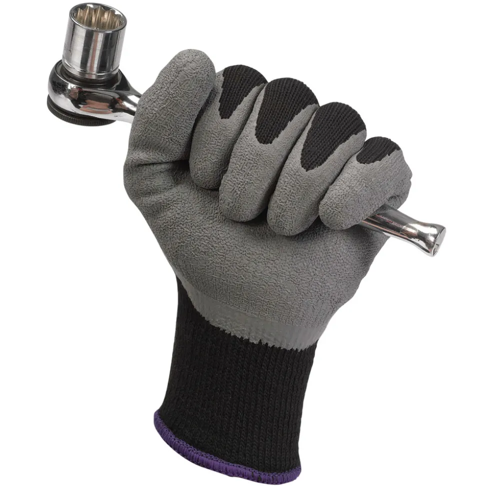 KleenGuard 12 Pairs/Pack KleenGuard G40 Multi-Purpose Latex Coated Gloves - Size 8, Black/Gray