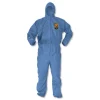 KleenGuard A40 Elastic-Cuff Ankle Hood and Back Coveralls - X-Large Blue (24/Carton)