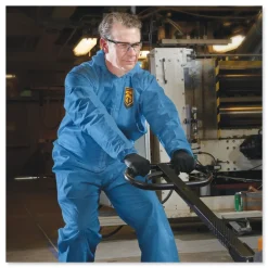 KleenGuard A40 Elastic-Cuff Ankle Hood and Back Coveralls - X-Large Blue (24/Carton)