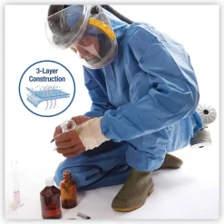 KleenGuard A40 Elastic-Cuff Ankle Hood and Back Coveralls - X-Large Blue (24/Carton)