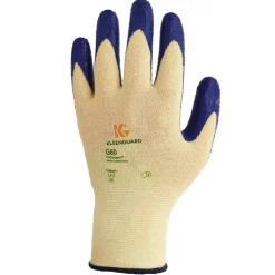 KleenGuard G60 Nitrile Coated Cut Resistant Gloves - Large, Blue/Yellow (12 Pairs/Pack)