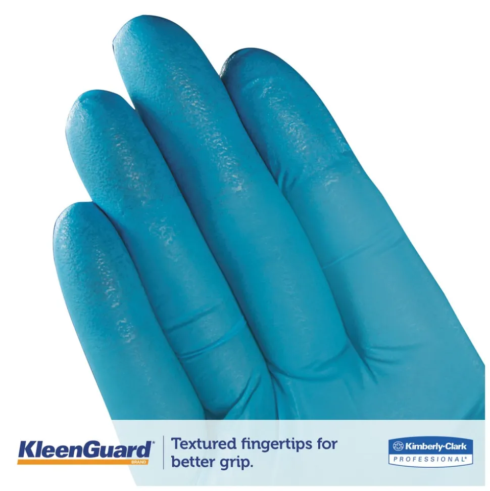 KleenGuard G10 Powder-Free Nitrile Gloves - Blue, Large (100/Box, 10 Boxes/Carton)
