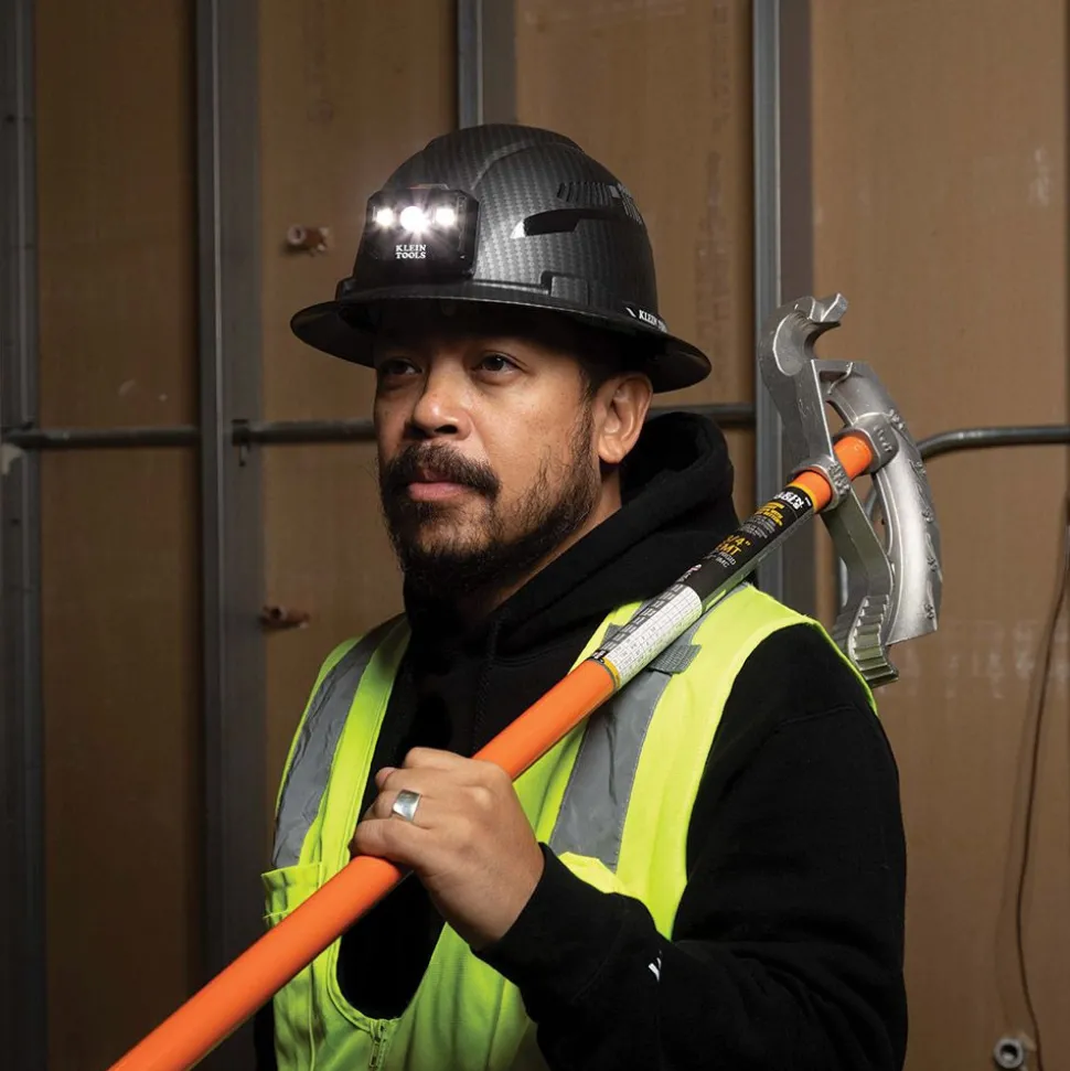 Klein Tools 60347 Class C Vented Full Brim Hard Hat with Rechargeable Lamp - KARBN Pattern