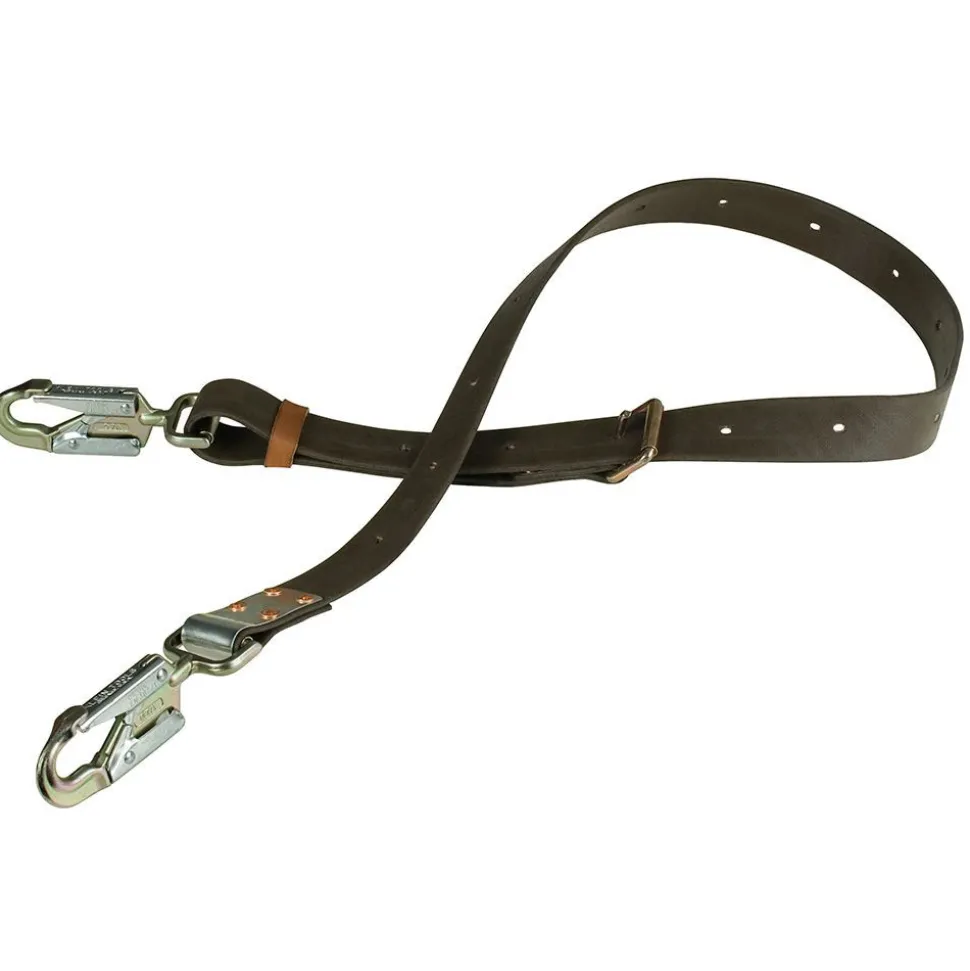 Klein Tools 8 ft. Positioning Strap with 6-1/2 in. Snap Hook - Brown