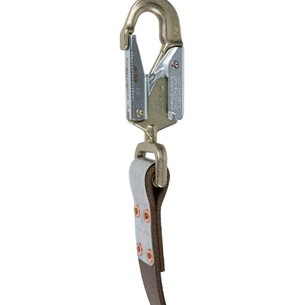 Klein Tools 5.67 ft. Positioning Strap with 6-1/2 in. Snap Hook - Brown