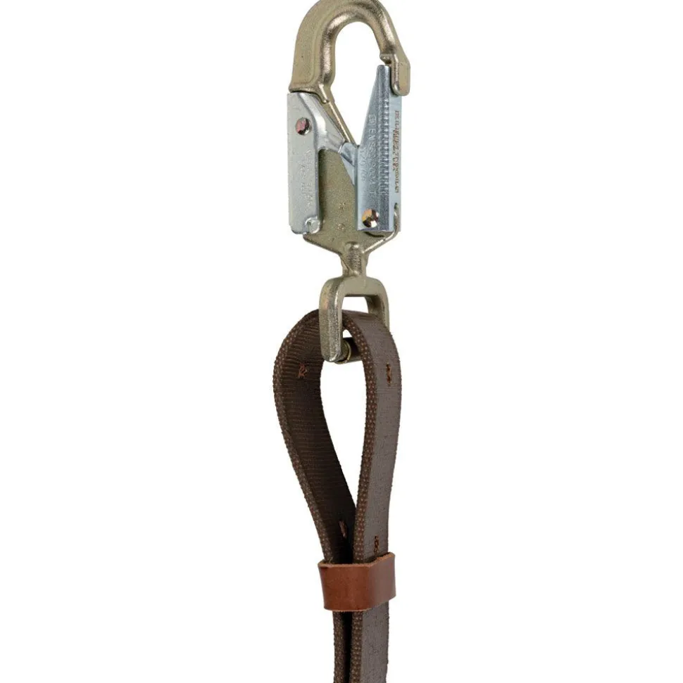 Klein Tools 5.67 ft. Positioning Strap with 6-1/2 in. Snap Hook - Brown