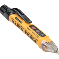 Klein Tools Dual Range Cordless Non-Contact Voltage Tester Kit and GFCI Receptacle with 2 Batteries