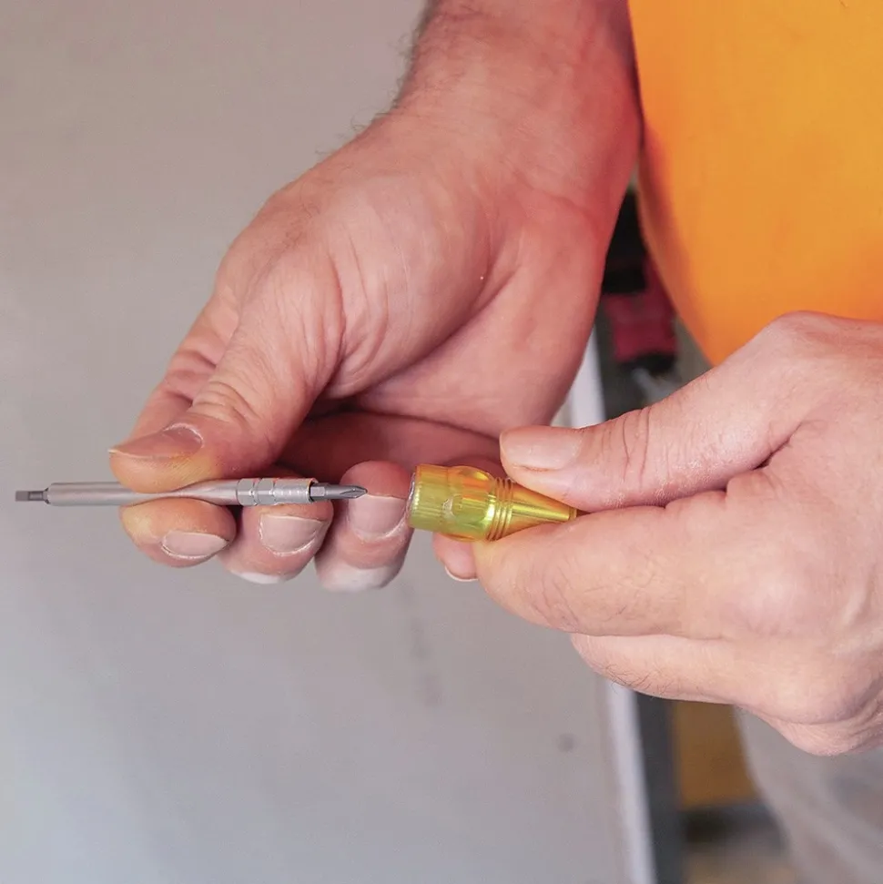 Klein Tools 4-in-1 Electronics Multi-Bit Pocket Screwdriver Set with Professional Phillips and Slotted Bits