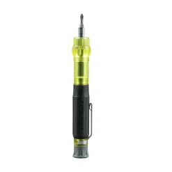Klein Tools 4-in-1 Electronics Multi-Bit Pocket Screwdriver Set with Professional Phillips and Slotted Bits