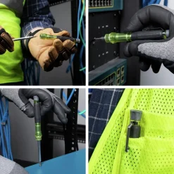 Klein Tools 4-in-1 Electronics Multi-Bit Pocket Screwdriver Set with Professional Phillips and Slotted Bits