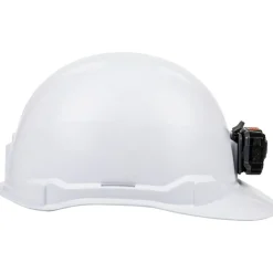 Klein Tools Non-Vented Cap Style Hard Hat with Rechargeable Headlamp - White