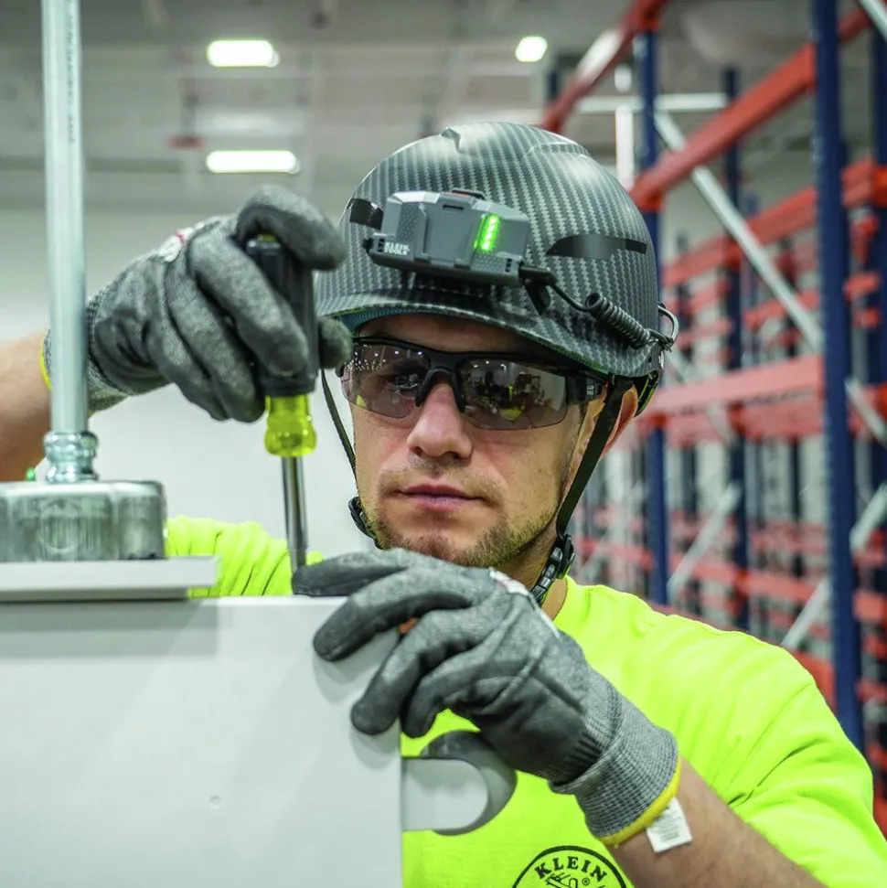 Klein Tools Premium KARBN Pattern Non-Vented Class E Safety Helmet with Headlamp