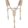 Klein Tools Soft Leather Work Belt Suspenders - One Size, Light Brown