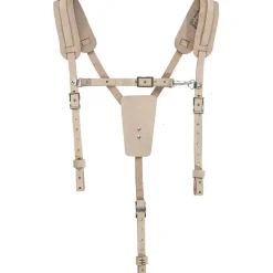 Klein Tools Soft Leather Work Belt Suspenders - One Size, Light Brown