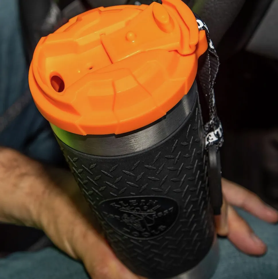 Klein Tools Tradesman 20 oz. Stainless Steel Tumbler with Flip-top Lid