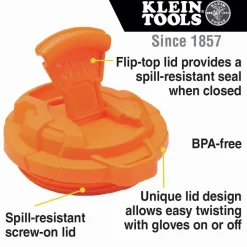 Klein Tools Tradesman 20 oz. Stainless Steel Tumbler with Flip-top Lid