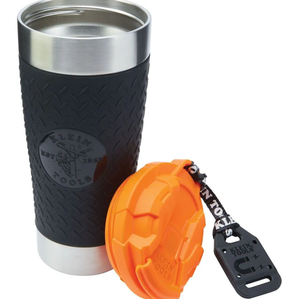 Klein Tools Tradesman 20 oz. Stainless Steel Tumbler with Flip-top Lid