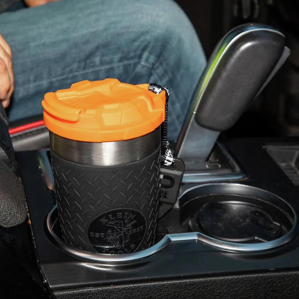 Klein Tools Tradesman 20 oz. Stainless Steel Tumbler with Flip-top Lid