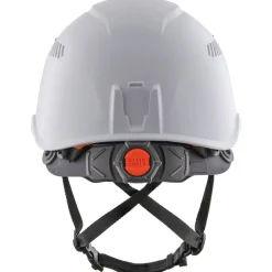 Klein Tools Vented-Class C Safety Helmet with Rechargeable Headlamp - White