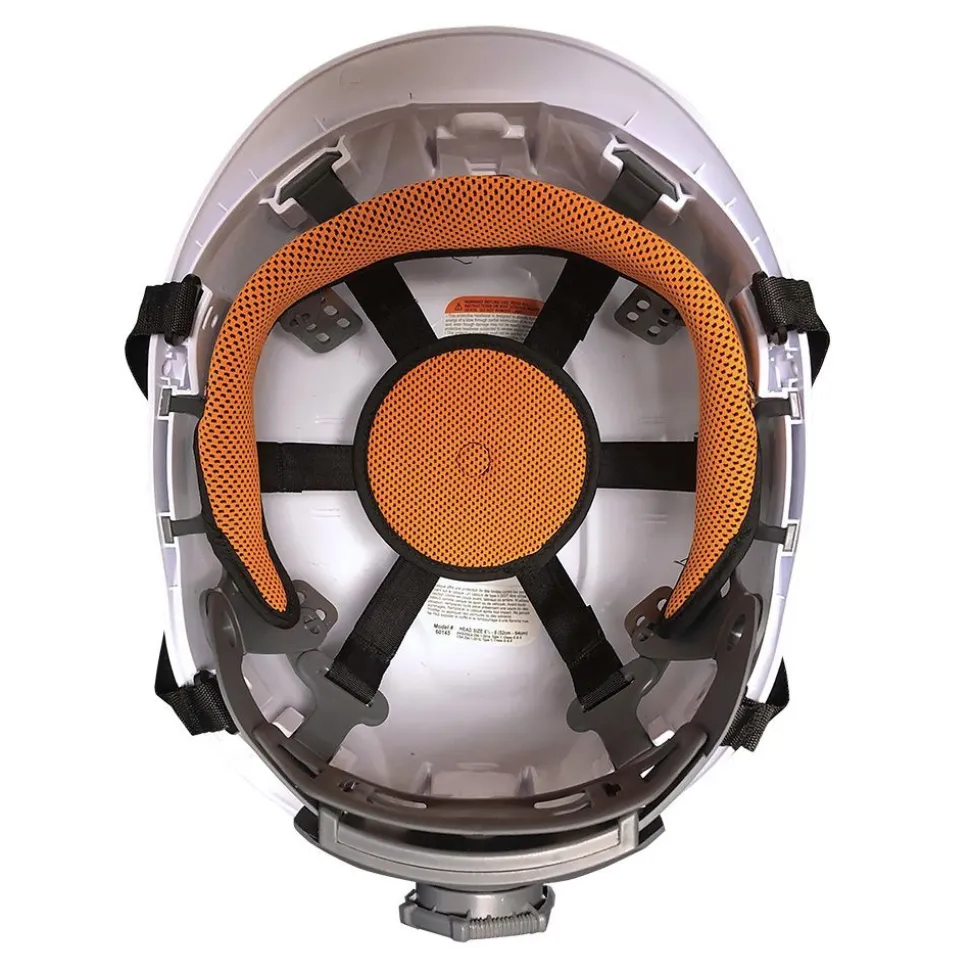 Klein Tools Vented-Class C Safety Helmet with Rechargeable Headlamp - White