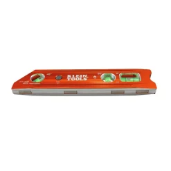 Klein Tools Water/Impact Resistant Lighted Torpedo Level with Magnet, 3 Vials and V-Groove