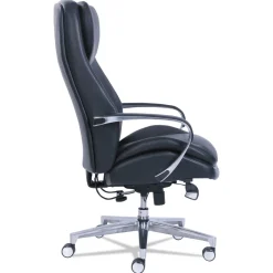 La-Z-Boy Commercial 2000 Big/tall Executive Chair, Lumbar, Supports 400 Lb, 20.25-in To 23.25-in Seat Height, Black Seat/back, Silver Base