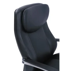 La-Z-Boy Commercial 2000 High-Back Executive Chair, Supports Up To 300 Lb, 20.25-in To 23.25-in Seat Height, Black Seat/back, Silver Base