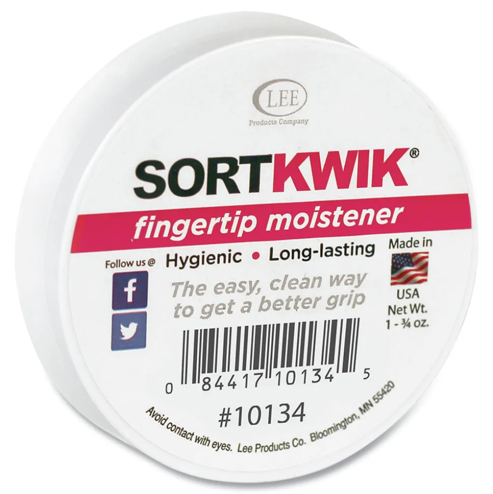LEE 1.75 oz. Sortkwik Fingertip Moisteners - Pink