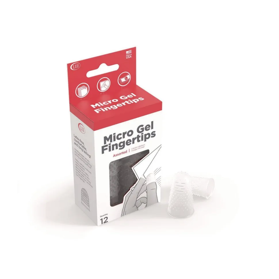 LEE Micro-Gel Fingertips - Small/Medium/Large/X-Large Clear (12/Pack)