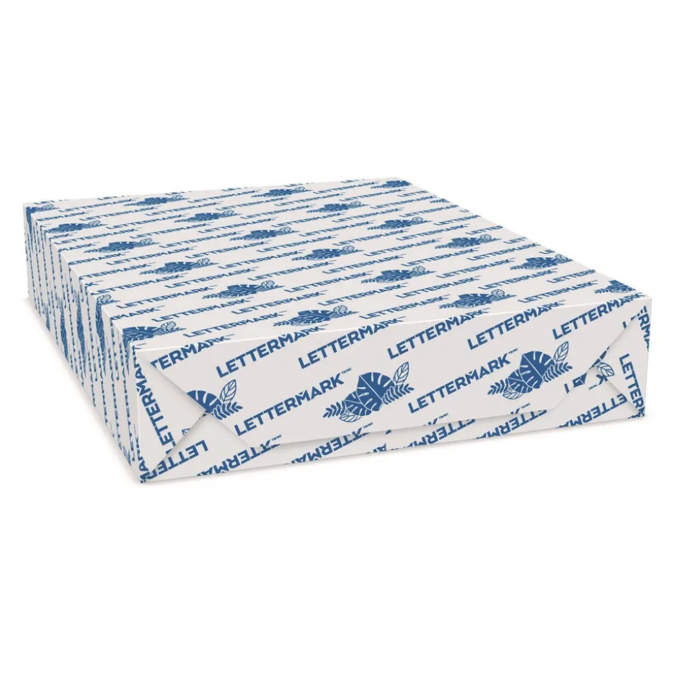 Lettermark 8.5 x 11 20 lb Bond Weight 5-Hole (5/16 in.) Top Punched Custom Cut-Sheet Copy Paper - White (500-Sheets/Ream)