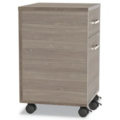 Linea Italia Urban 16 in. x 15.25 in. x 23.75 in. Legal/A4 Left or Right 2-Drawers Box/File Mobile File Pedestal - Natural Walnut