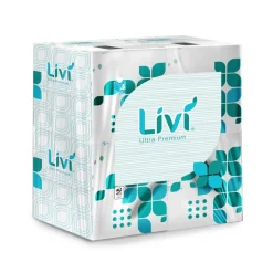 Livi Ultra Premium 2-Ply Cube Box Facial Tissue - White (6 Packs/Carton)