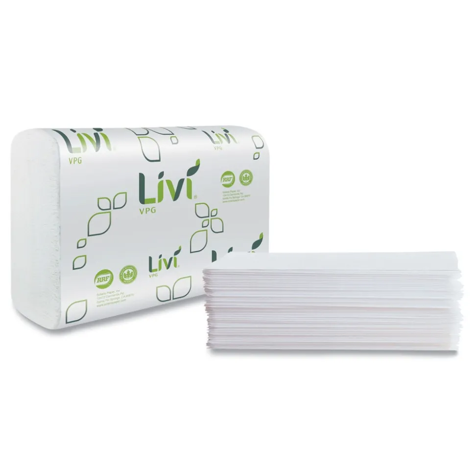 Livi VPG 9.45 in. x 9.06 in. 1-Ply Multifold Towel - White (1-Carton)