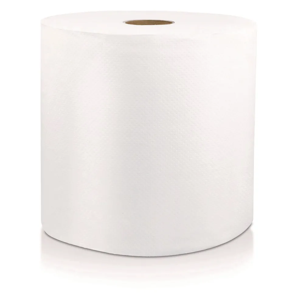 Livi VPG Select 8 in. x 800 ft. 1-Ply Hard Wound Roll Towel - White (6/Carton)