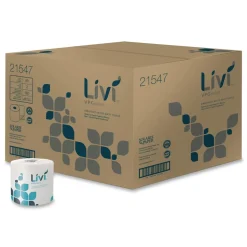 Livi VPG Select 4.06 in. x 3.75 in. 2-Ply Septic-Safe Bath Tissue - White (80/Carton)