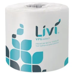 Livi VPG Select 4.06 in. x 3.75 in. 2-Ply Septic-Safe Bath Tissue - White (80/Carton)