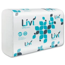 Livi VPG Select 9.45 in. x 10.55 in. 1-Ply Multifold Towel - White (1-Carton)