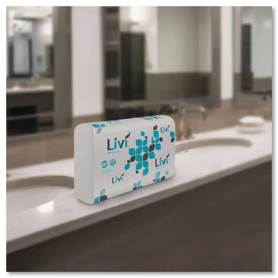 Livi VPG Select 9.45 in. x 10.55 in. 1-Ply Multifold Towel - White (1-Carton)