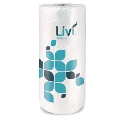 Livi VPG Select 10.98 in. x 9.98 in. 2-Ply Kitchen Roll Towel - White (30 Rolls/Carton)