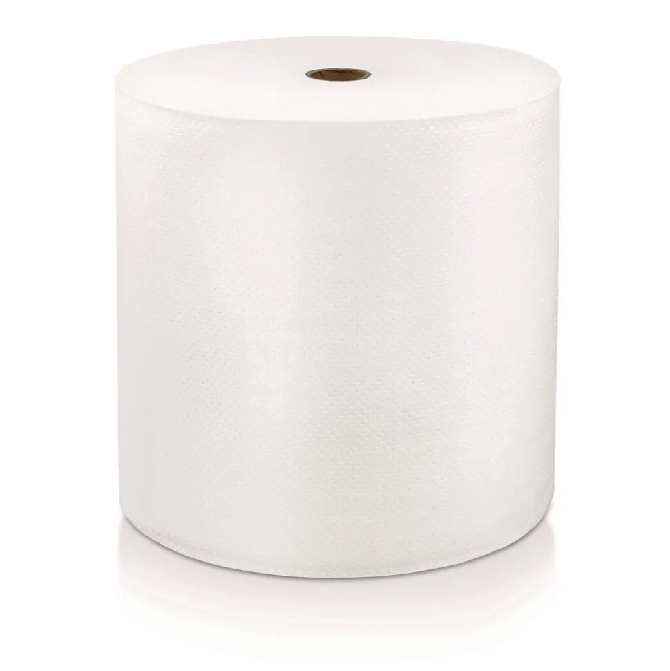 LoCor 8 in. x 1000 ft. 1-Ply Hard Wound Roll Towel - White (6/Carton)