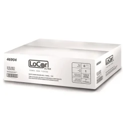LoCor 7 in. x 1,200 ft. 1-Ply Hard Wound TAD Roll Towel - White (6/Carton)