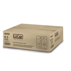 LoCor 7 in. x 1000 ft. 1-Ply Hard Wound Roll Towel - White (1-Carton)