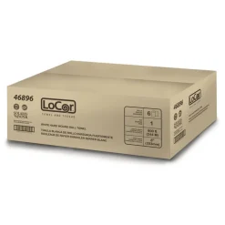 LoCor 8 in. x 800 ft. 1-Ply Hard Wound Roll Towel - White (6/Carton)