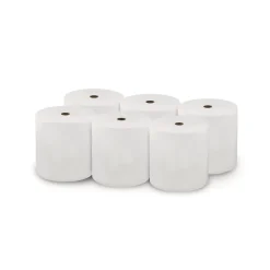 LoCor 7 in. x 800 ft. 1-Ply Hard Wound Roll Towel - White (6/Carton)