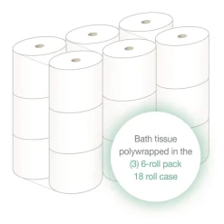 LoCor 2-Ply High-Capacity Bath Tissue - White (18 Rolls/Carton)